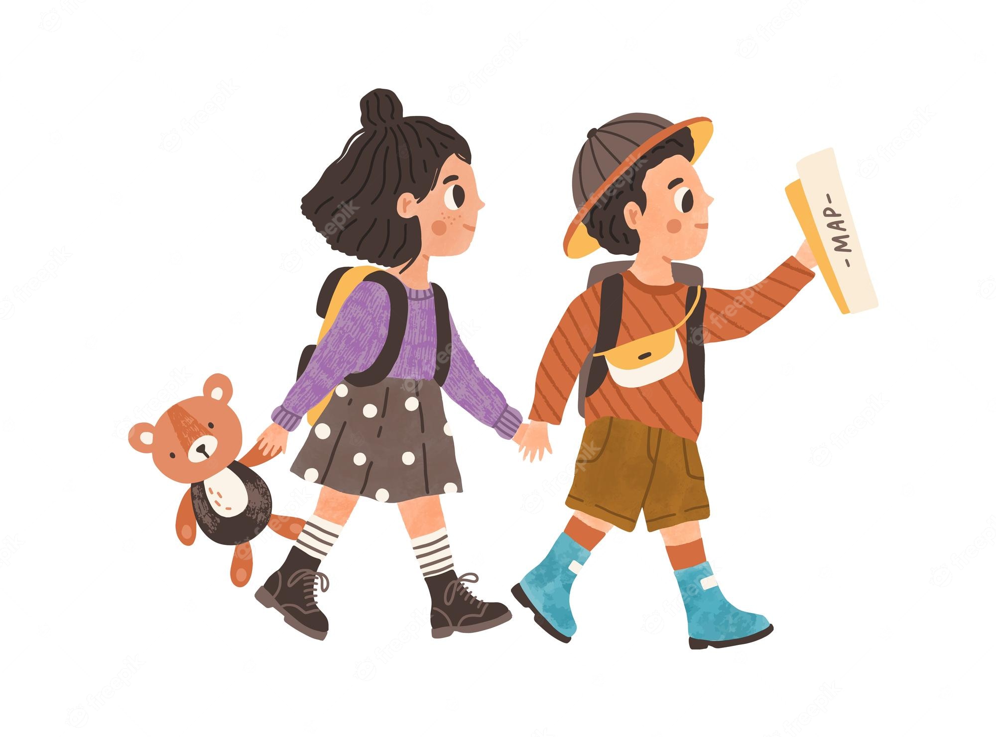 Kids Exploring Clipart